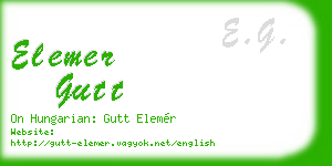 elemer gutt business card